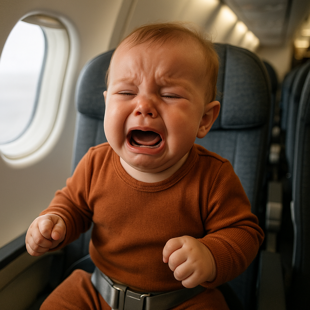 bébé pleurs avion